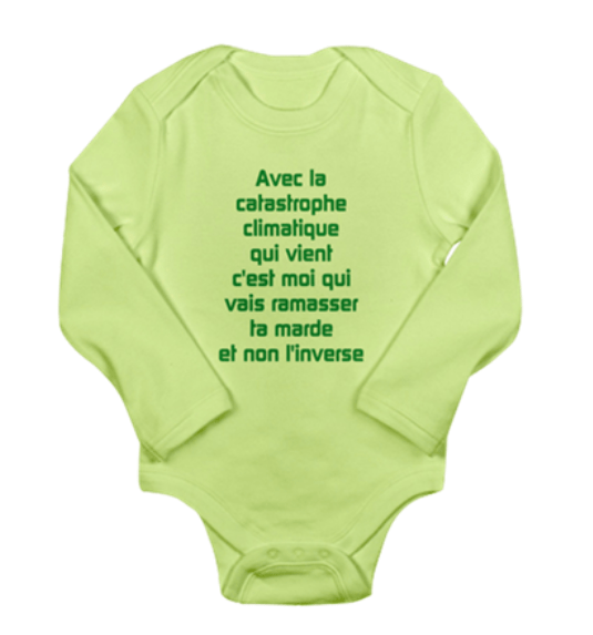 Avec la catastrophe climatique qui vient, c'est moi qui vais ramasser ta marde et non l'inverse
